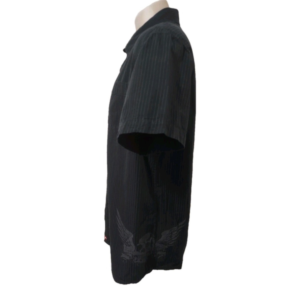 Tony Hawk Shirt Mens Size XL Button Down Short Sleeve Collared Pocket Logo Black - Picture 4 of 14
